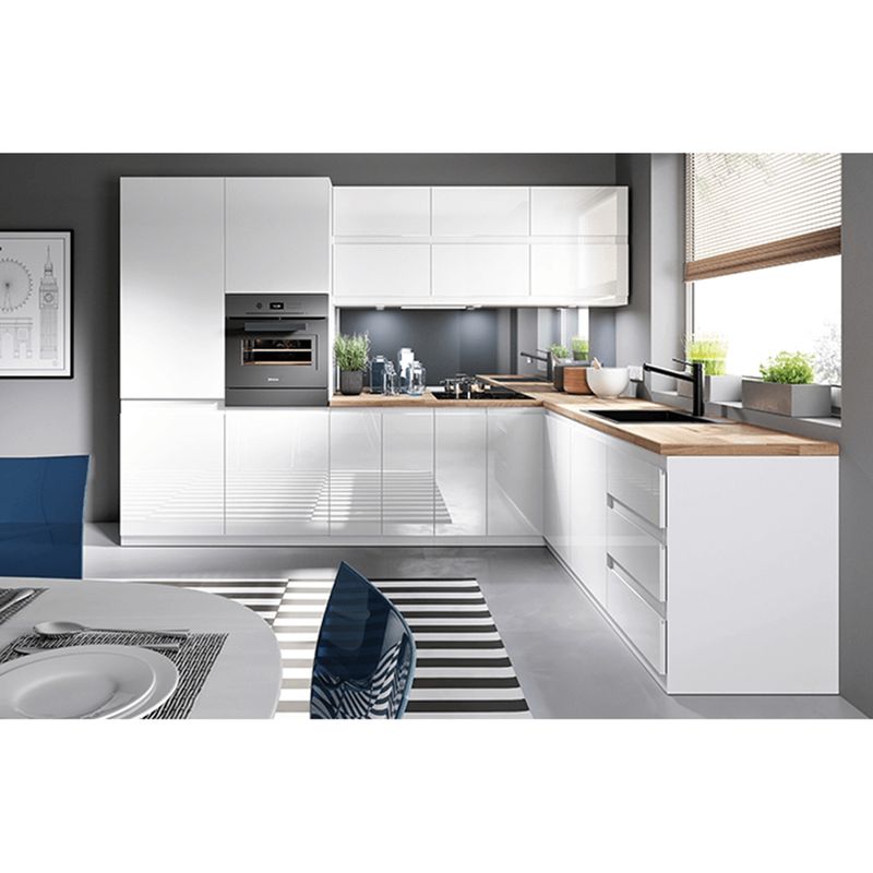 Spodná skrinka biela, D25PZ, ľavá, otvorená