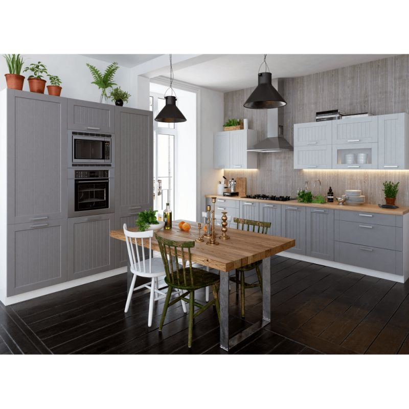 Spodná skrinka, tmavosivá-biela, TYP 54, 1x dvierka