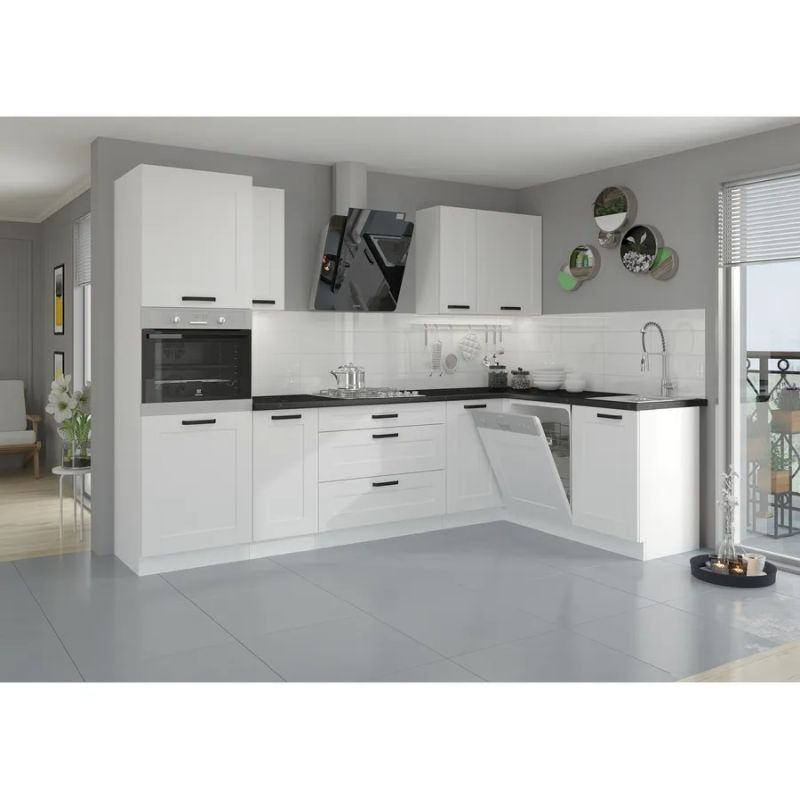 Vysoká skrinka na rúru a mikrovlnú rúru, biela, 60 DPM-210 2F, 2x dvierka