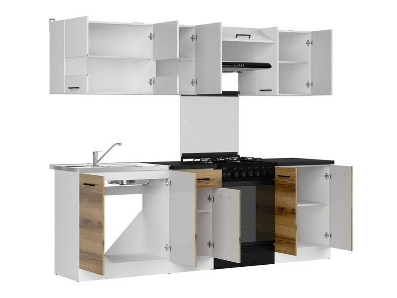 Kuchynská linka 240 dub wenge-Dub sonoma - II.trieda