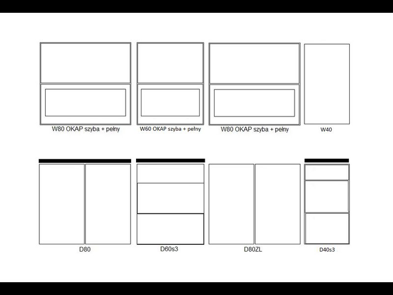 Kuchynská zostava 260 zlatý lesk-hnedý lesk