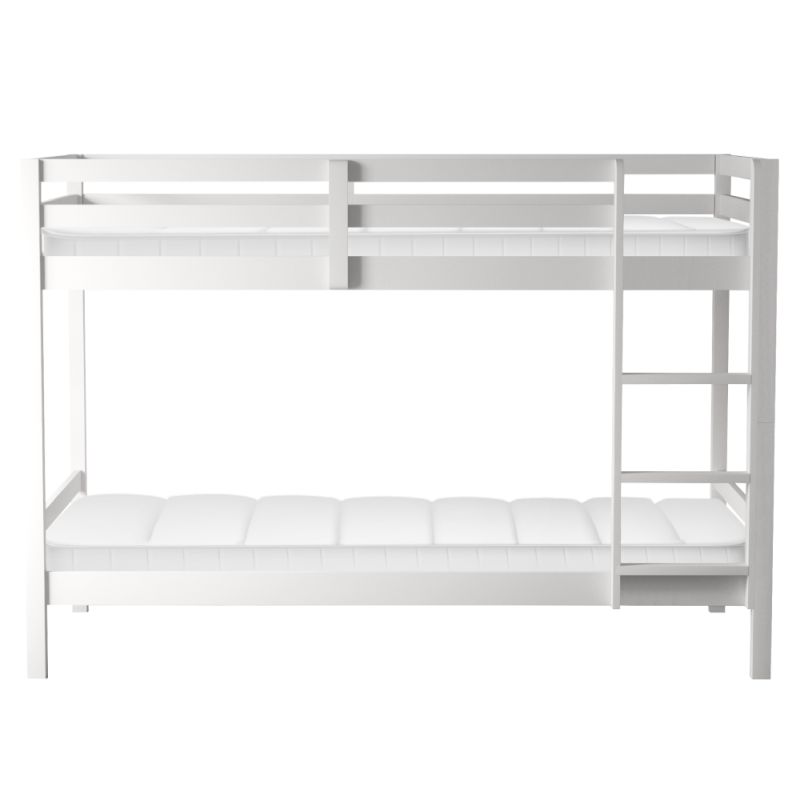 Neprehliadnuteľná poschodová posteľ , 90x200, masívne drevo, biela