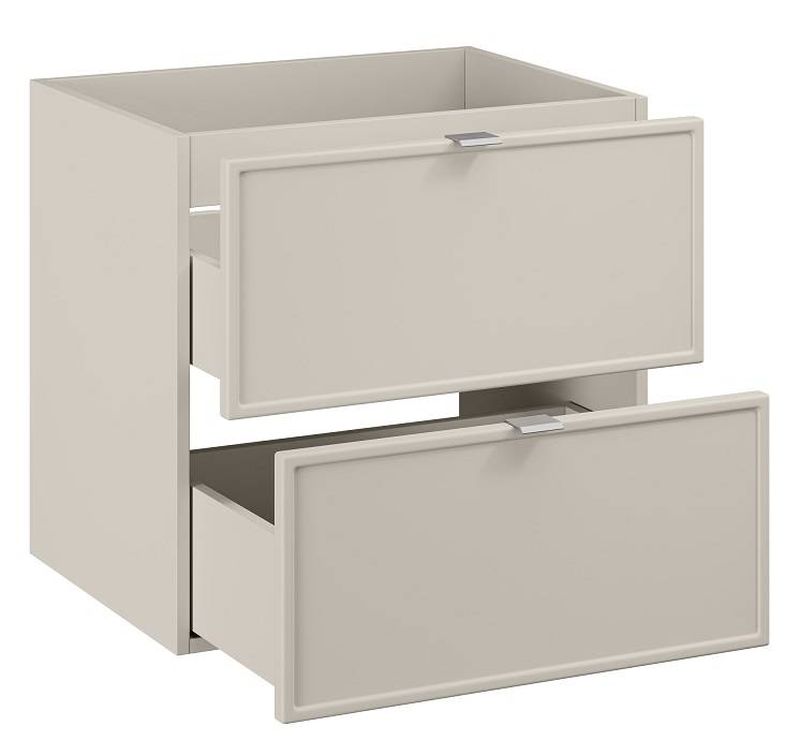 Skrinka do kúpeľne 82-60-46-2S, cashmere mat, 2x zásuvka