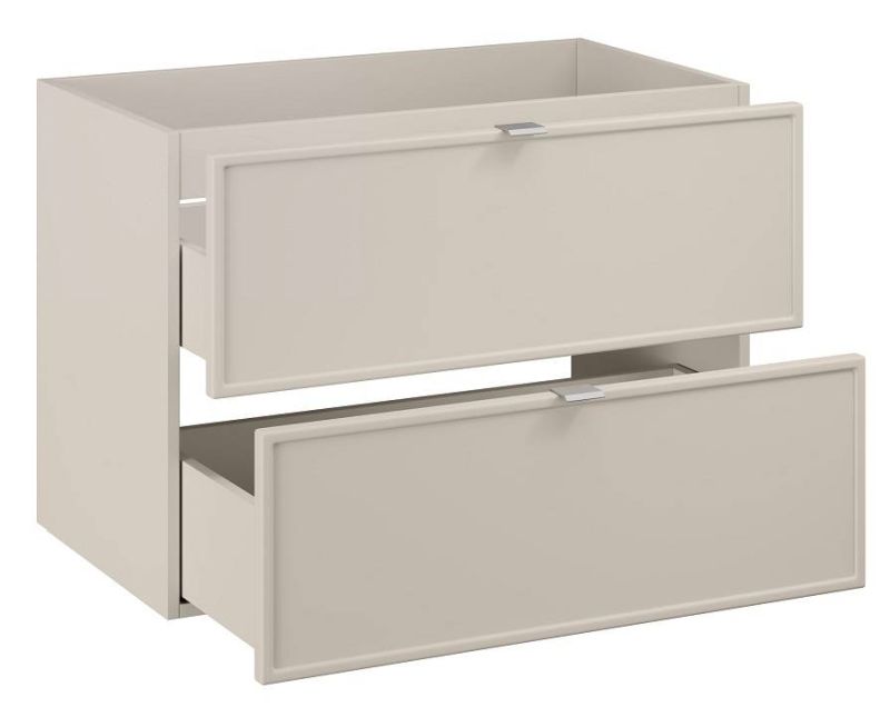 Skrinka do kúpeľne 82-80-46-2S, cashmere mat, 2x zásuvka