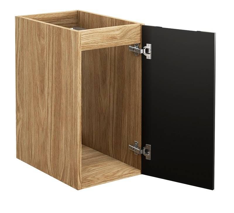 Skrinka do kúpeľne 81-30-1D, dub olejovany-čierna, 1x dvierka