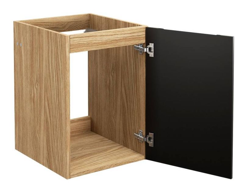 Skrinka do kúpeľne 81-40-1D, dub olejovany-čierna, 1x dvierka