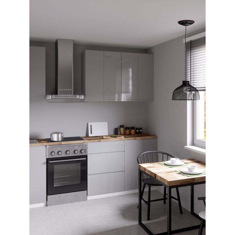 Spodná skrinka, biela-sivý vysoký lesk, D80S3, 3x zásuvka