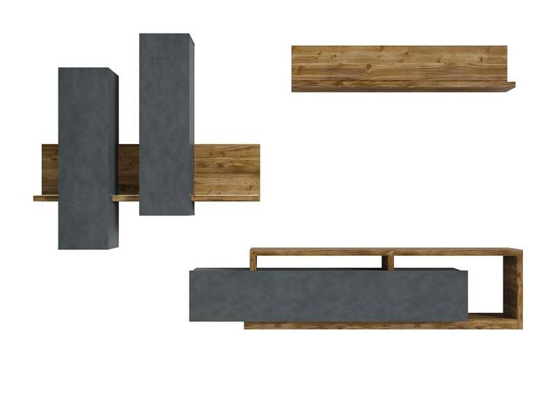 Moderný systém obývacej steny appenzeller fichte-matera