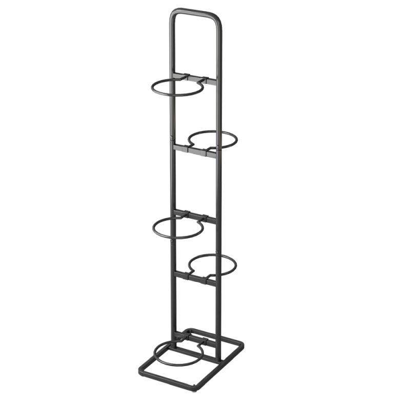 Stojan na lopty, čierny kov