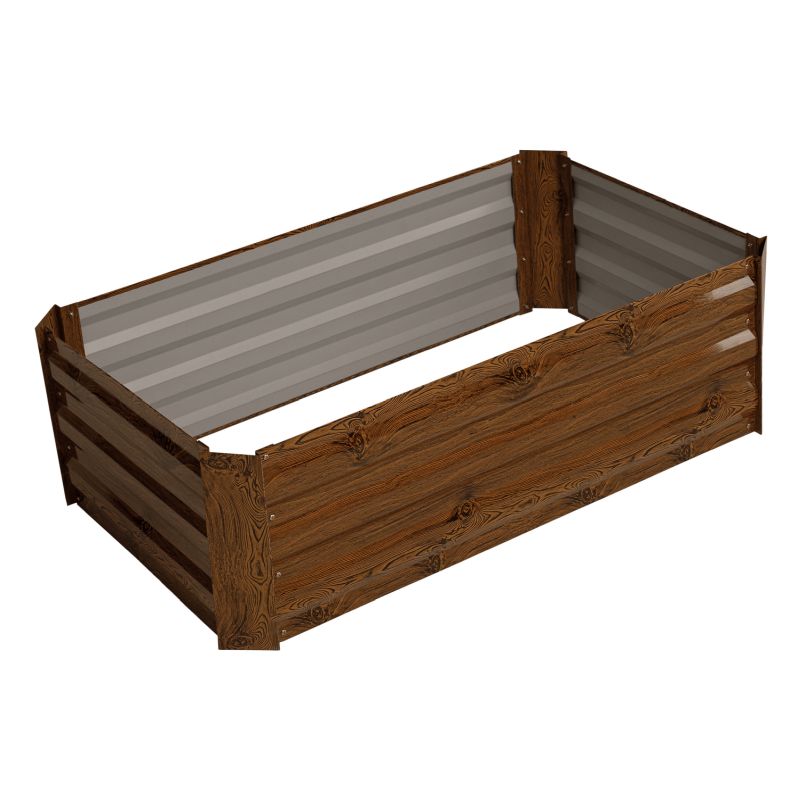 Vyvýšený záhon 100x60, hnedá oceľ