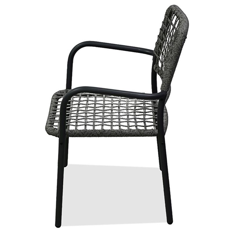 Záhradný set 1+2 z polyratanu v sivom odtieni