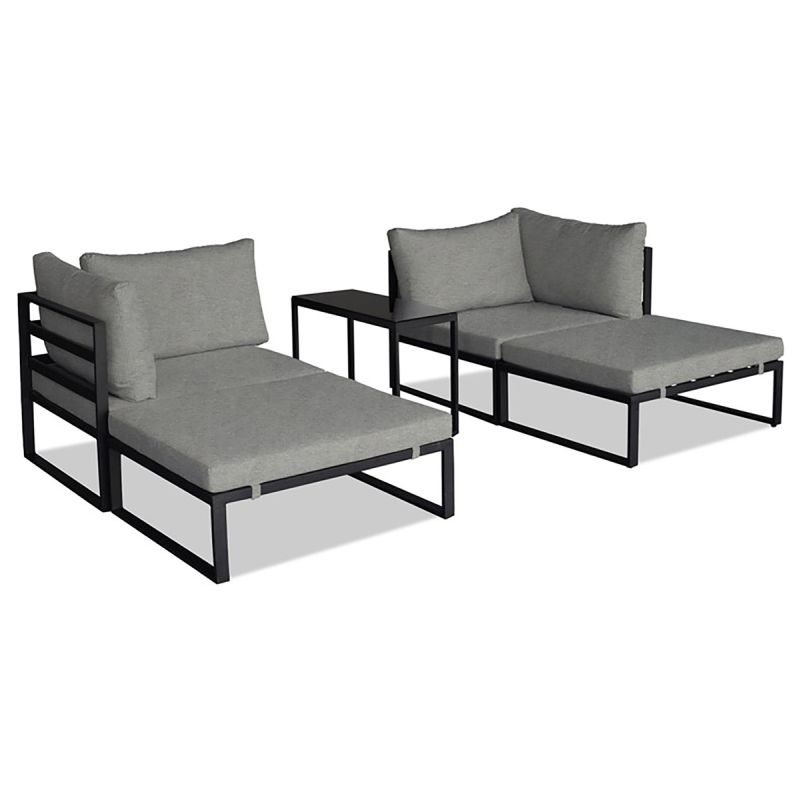 Moderná záhradná zostava, látka svetlosivá