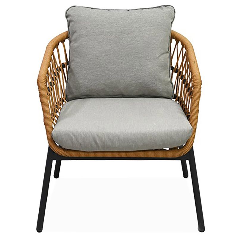 Elegantná záhradná sedacia súprava v prírodnom odtieni