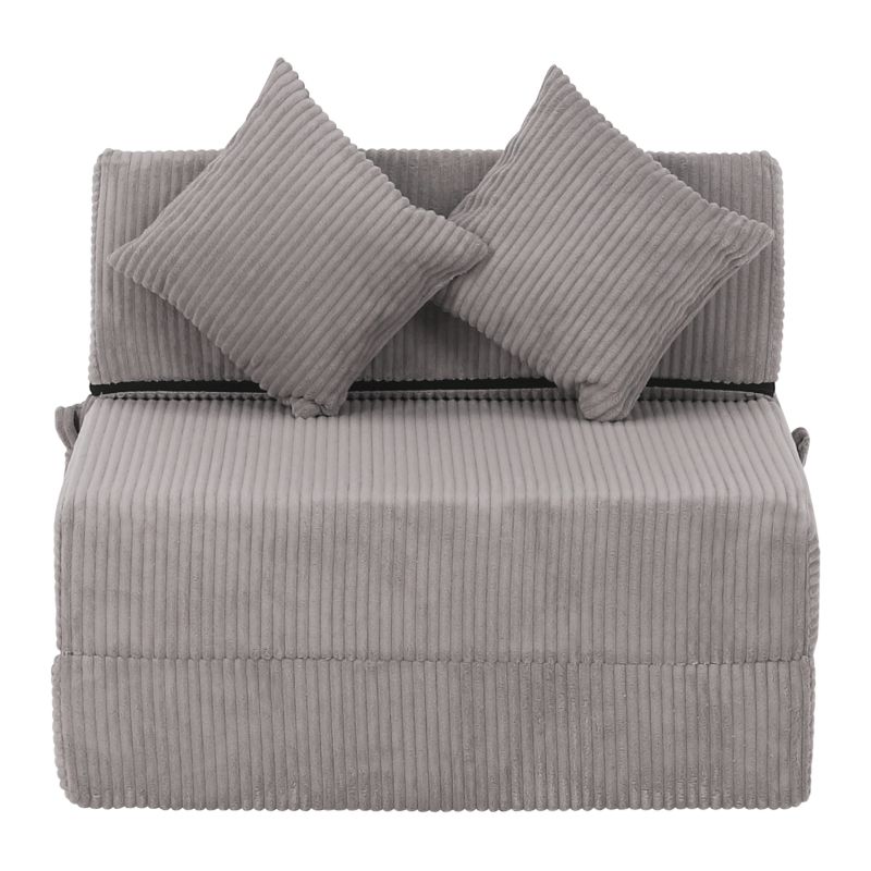 Skladací matrac do tvaru kresla, sivá