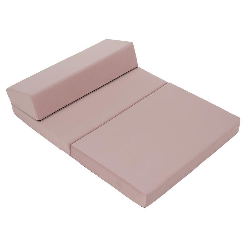 Skladací matrac do tvaru dvojkresla, ružová