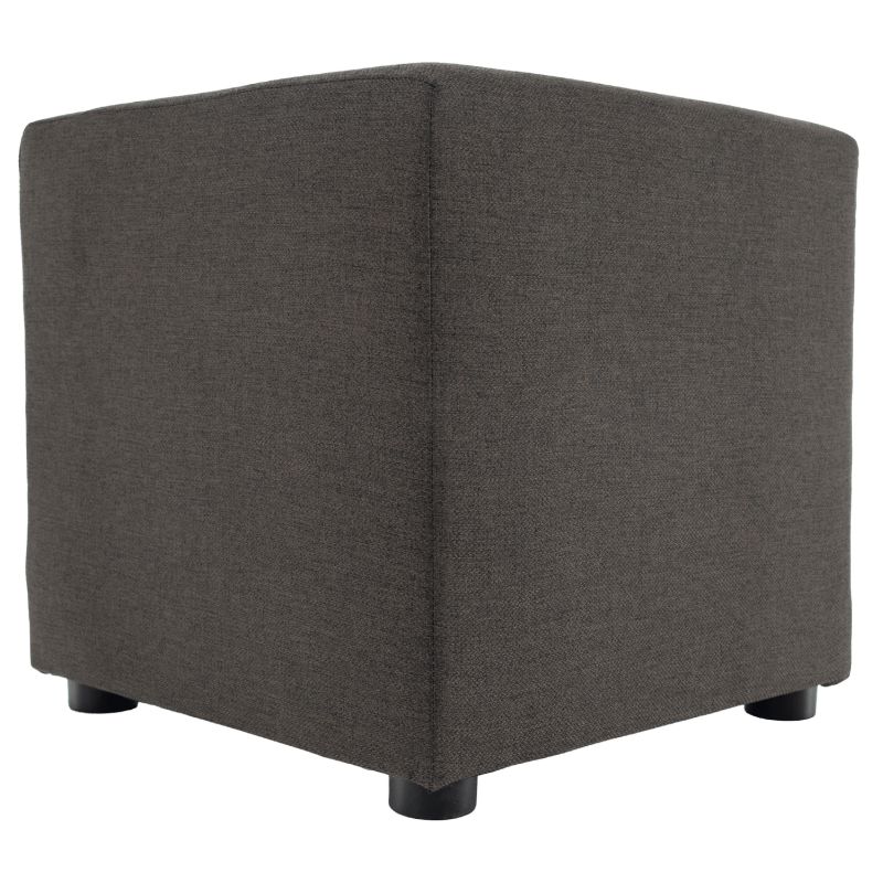 Praktický taburet, látka Twist sivohnedá