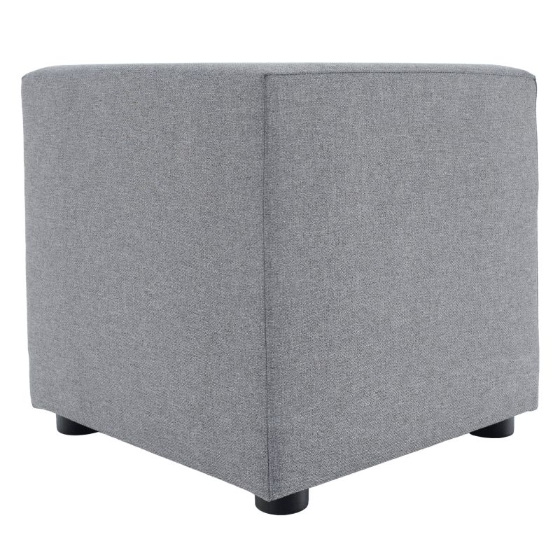 Praktický taburet, látka Twist sivá