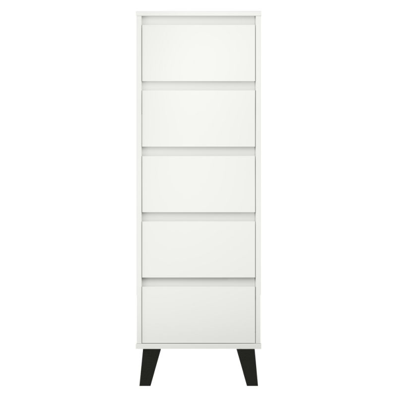 Komoda 5S40, 5x šuplík, biela