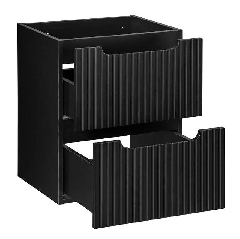 Skrinka do kúpeľne 82-50-2S, Čierna, 2x zásuvka