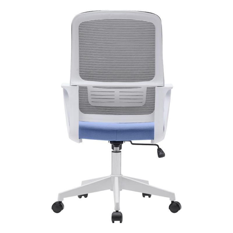Kancelárske kreslo s nadčasovým dizajnom svetlomodrá-sivá-biela