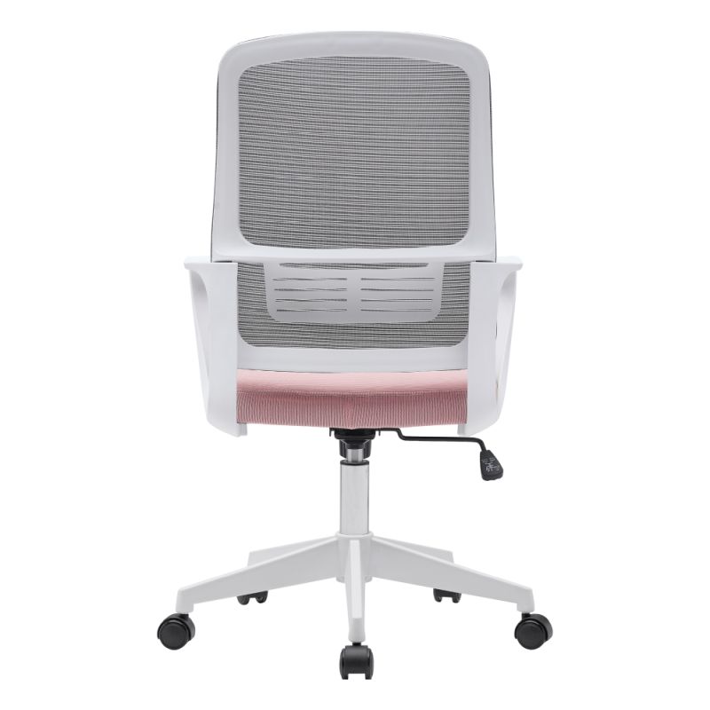 Kancelárske kreslo s nadčasovým dizajnom ružová-sivá-biela