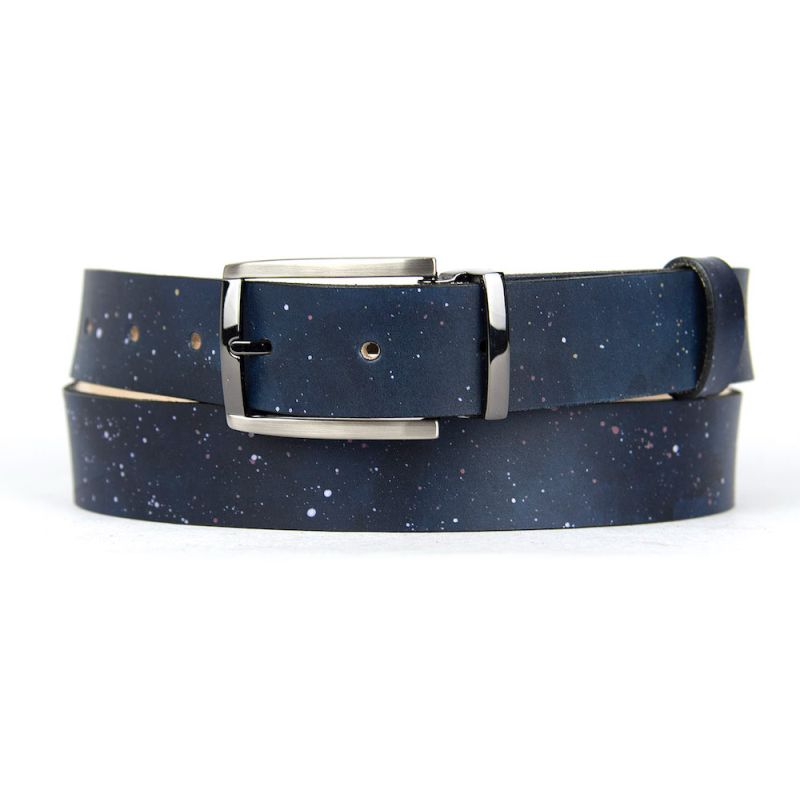 Ručne maľovaný kožený opasok, 128cm, Limitovaná edícia 10