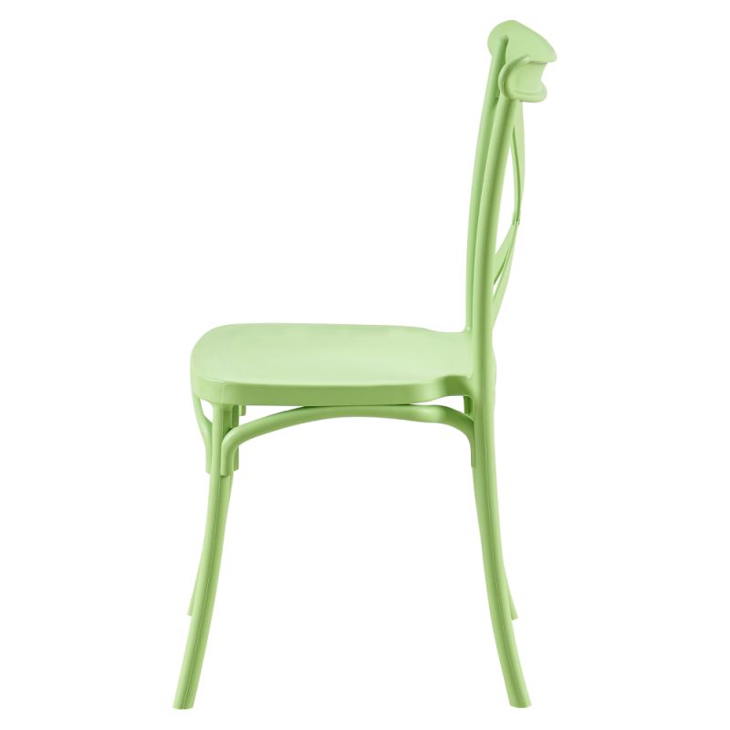 Plastová stohovateľná stolička, zelená