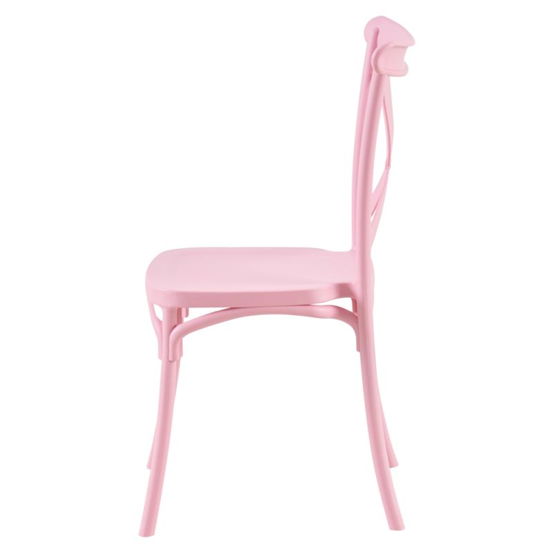 Plastová stohovateľná stolička, ružová