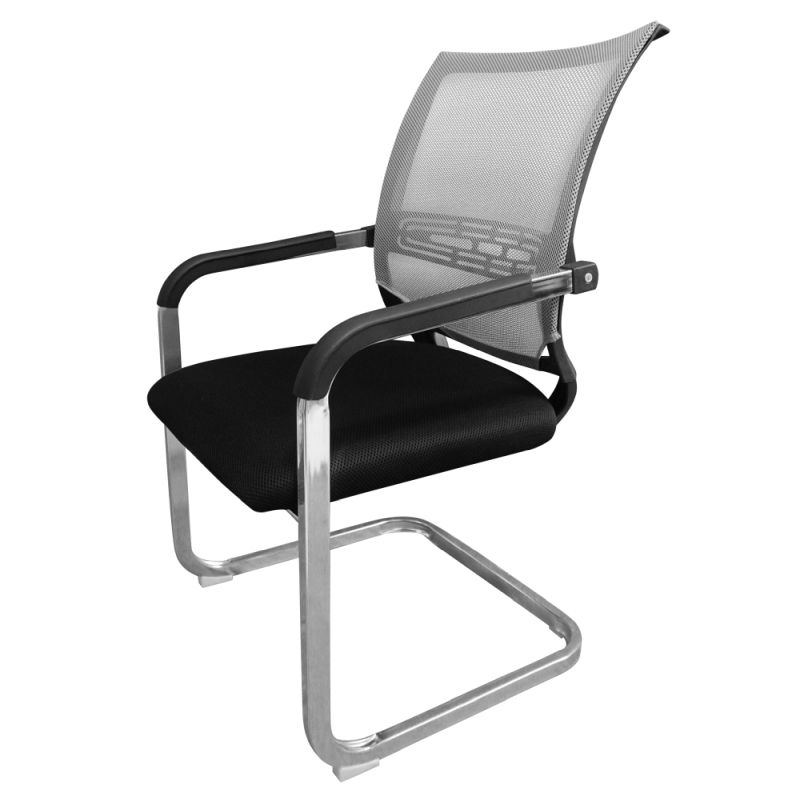 Zasadacia stolička s opierkami na ruky, čierna-sivá