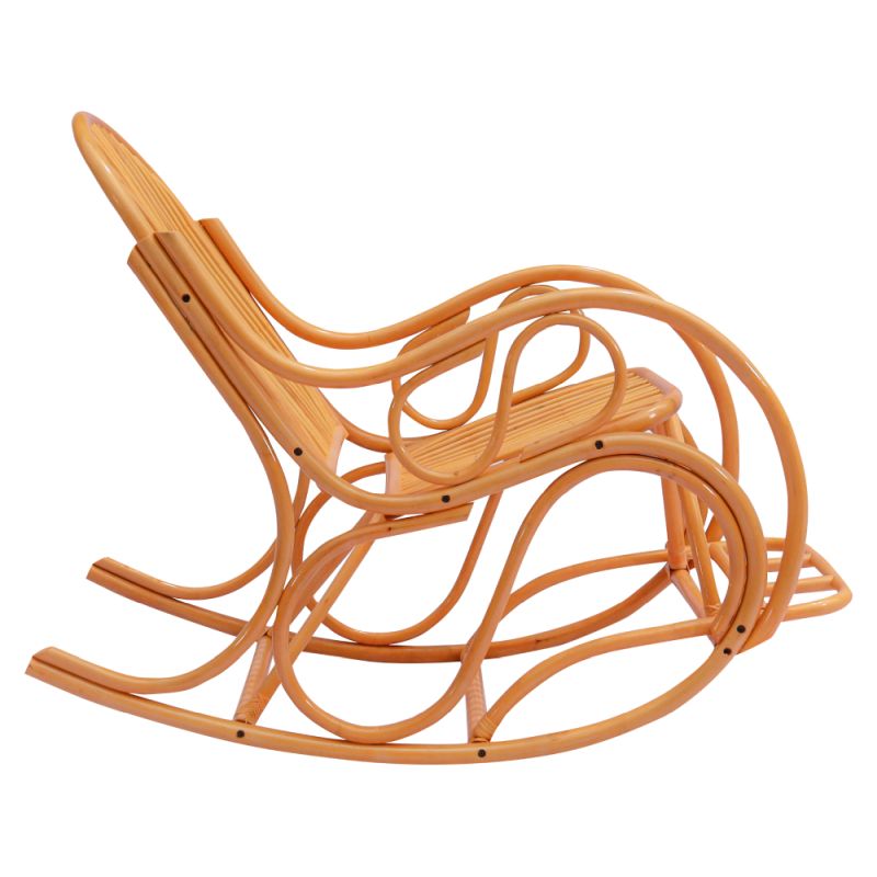 Hojdacie kreslo z prírodného ratanu, medová-béžová