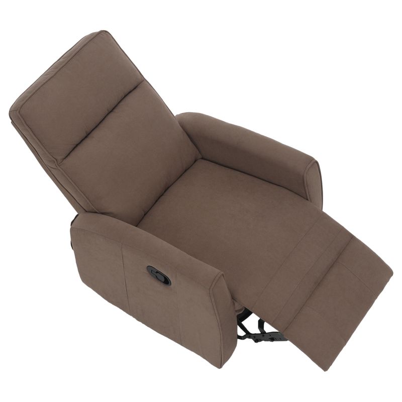 Relaxačné otočné kreslo s výklopnou podnožou, sivohnedá Taupe