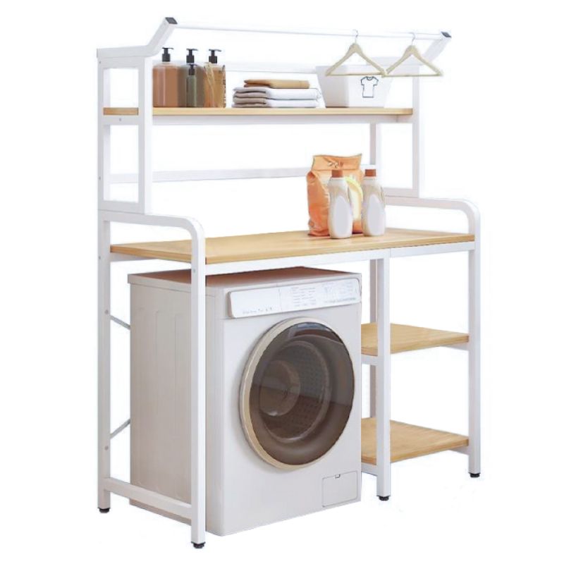 Praktický regál nad práčku, dub natural-biela
