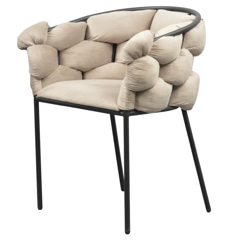 Elegantné jedálenské kreslo s elegantným dizajnom, sivohnedá Taupe Velvet látka