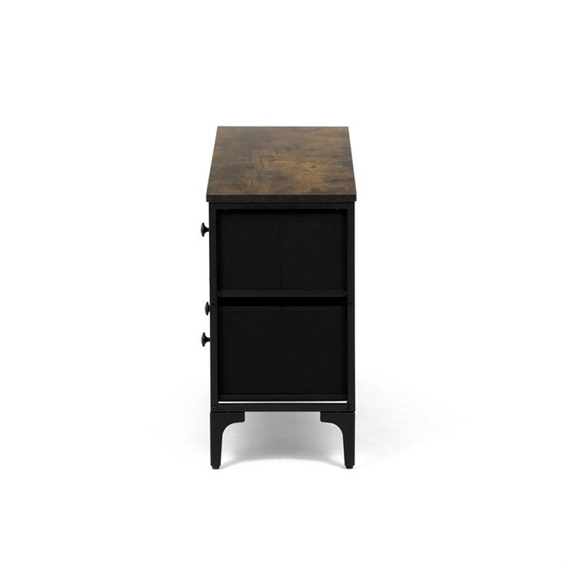 Retro komoda s 5 zásuvkami z netkanej textílie