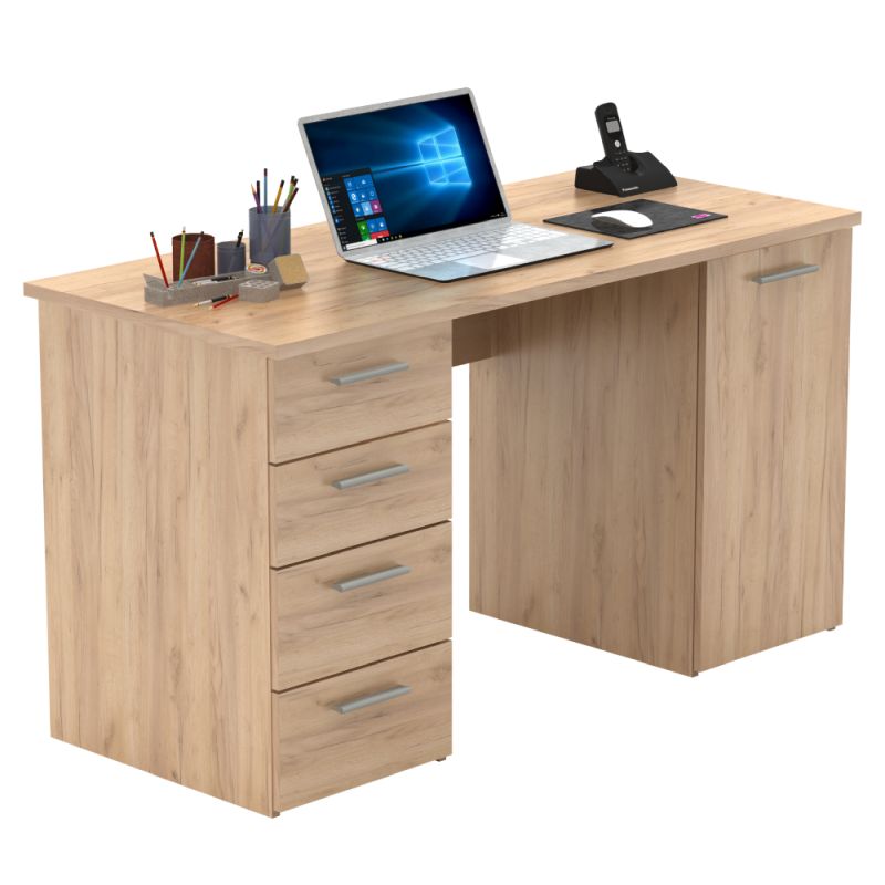 Praktický písací stôl vo farbe dub artisan