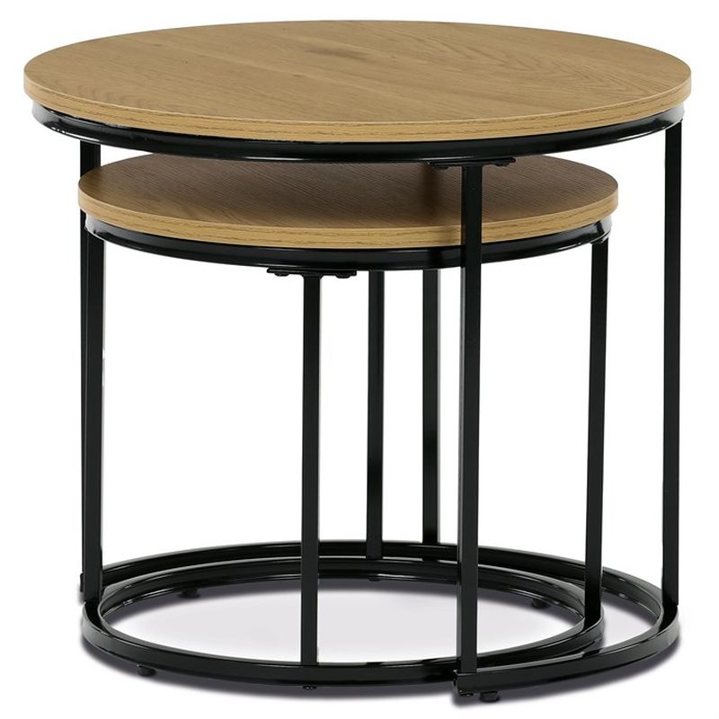 Set 2 ks stolíkov, MDF doska, dekor divoký dub