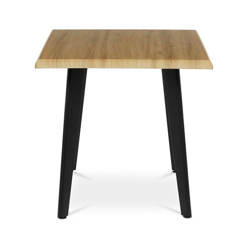 Stôl jedálenský 130x80, MDF doska dekor divoký dub, nohy čierne