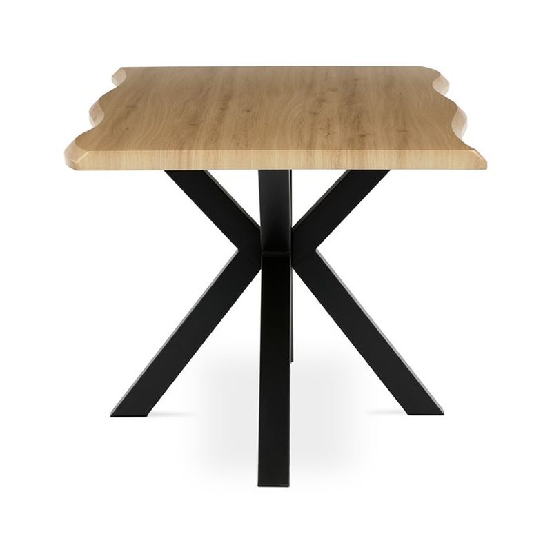 Stôl jedálenský 180x90, MDF doska dekor divoký dub, noha v tvare hviezdy