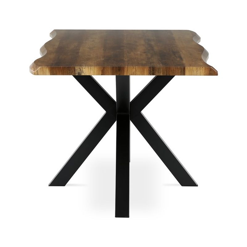 Stôl jedálenský 180x90, MDF doska dekor staré drevo, noha v tvare hviezdy