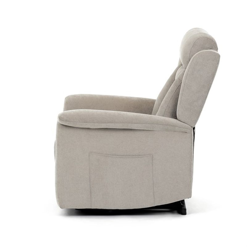 TV kreslo s elektrickým polohovaním, 2 motory, poťah lanýžová látka