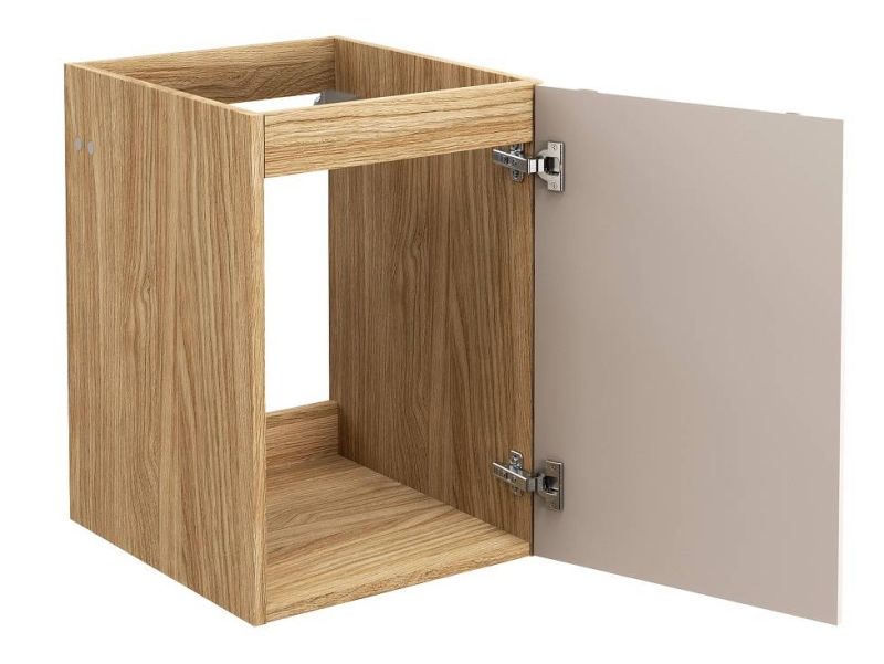 Skrinka do kúpeľne 81-40-1D, dub olejovany-béžová, 1x dvierka