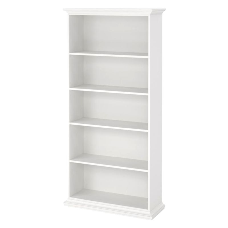 Regál otvorený, štyri police, biely