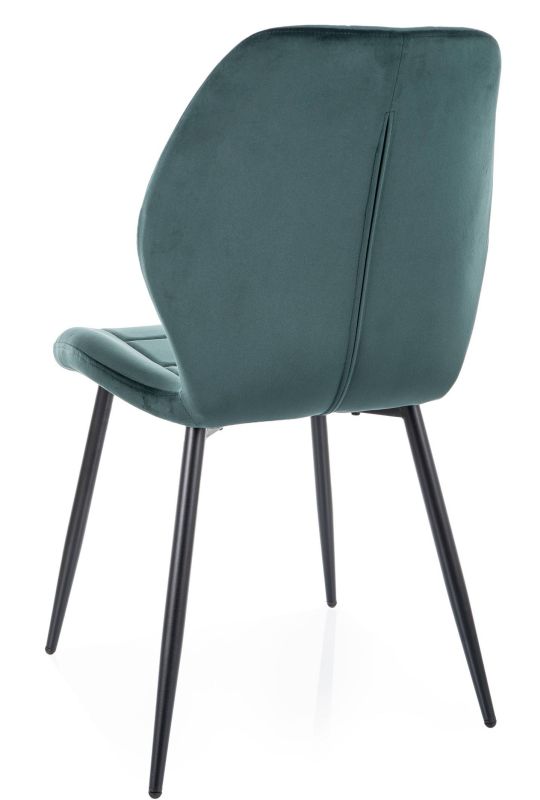 Ergonomická stolička do jedálne, čierna-zelená bluvel 78