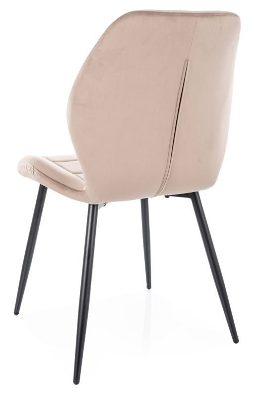 Ergonomická stolička do jedálne, čierna-tmavobéžová bluvel 40