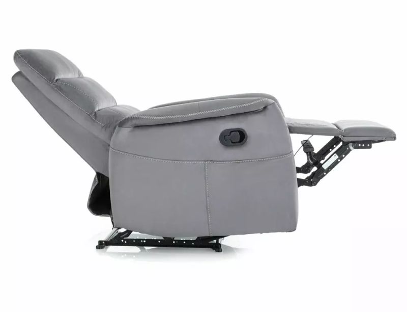 Relaxačné masážne polohovacie kreslo, sivá bluvel 14