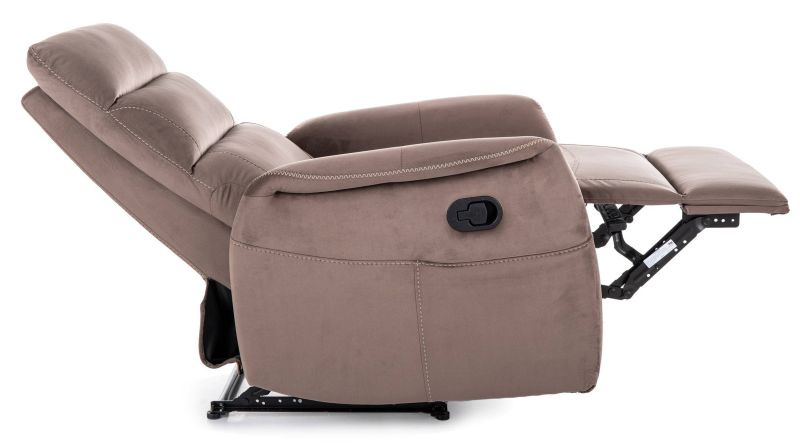 Relaxačné masážne polohovacie kreslo, cappuccino bluvel 38
