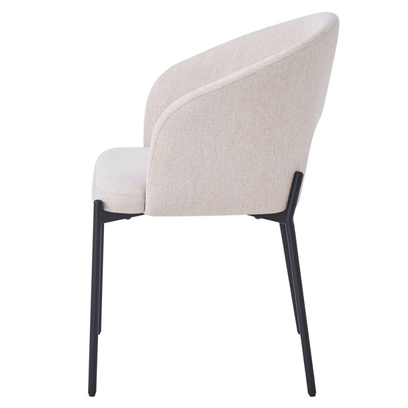 Moderná jedálenská stolička, béžová-čierna