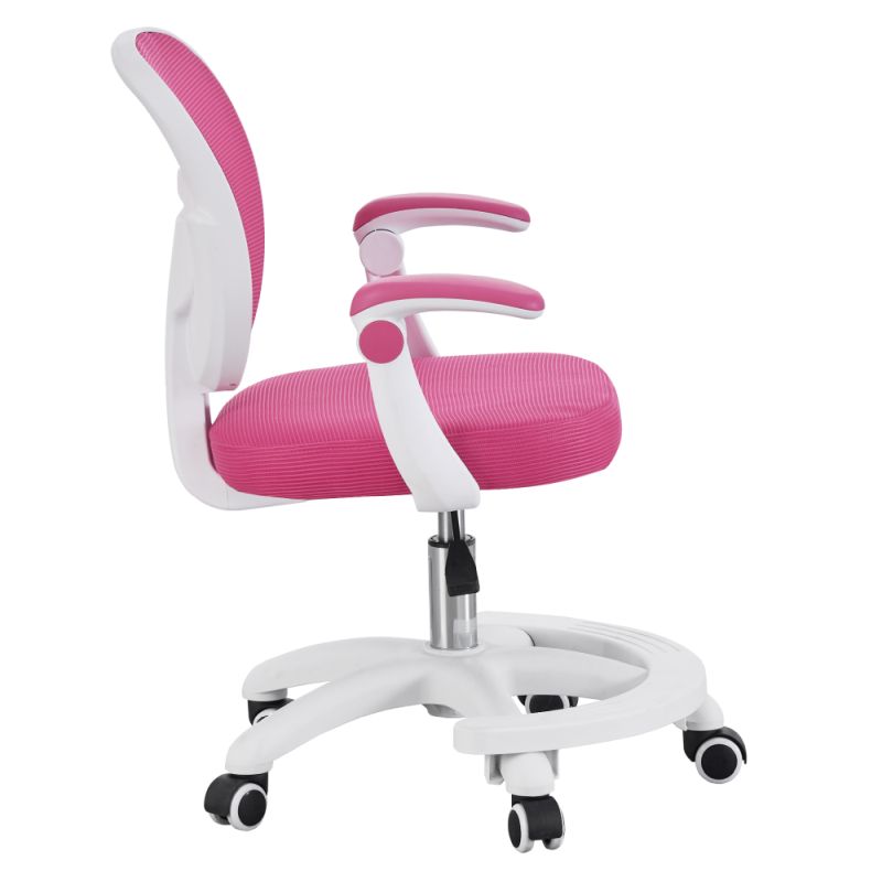 Štýlová otočná stolička, malinová-biela