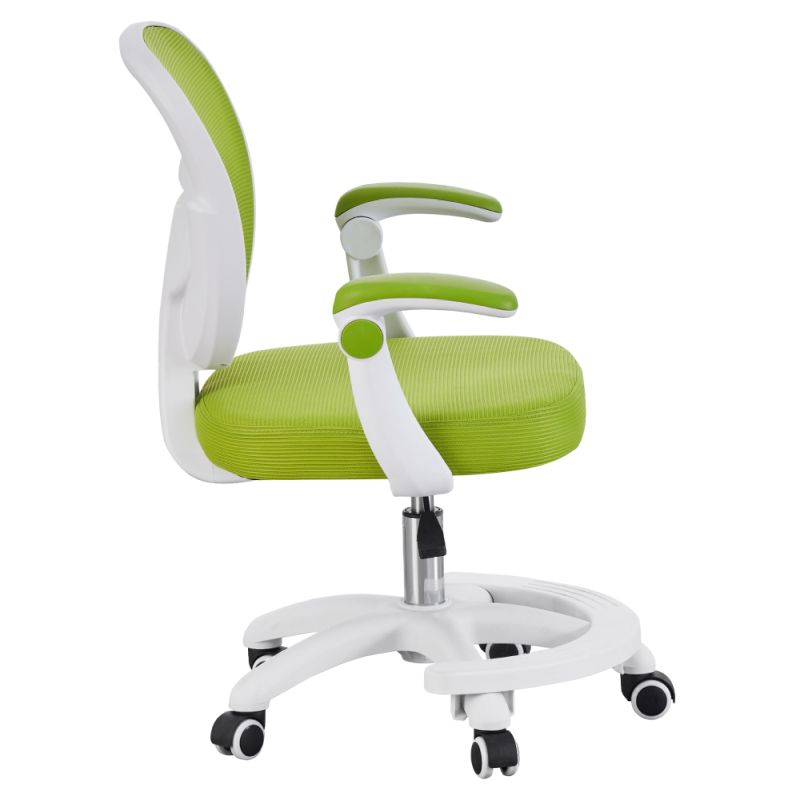 Štýlová otočná stolička, zelená-biela