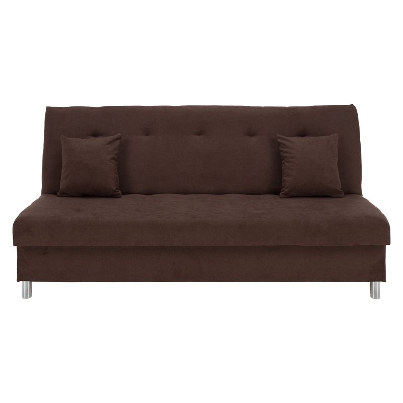 Rozkladacia moderná pohovka, hnedá